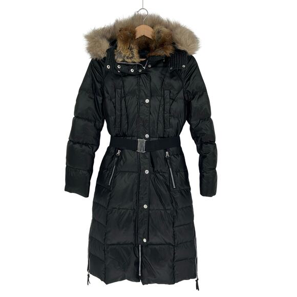 Marc New York “Liz” Belted Faux‑Fur down Puffer NWOT - Picture 1 of 9
